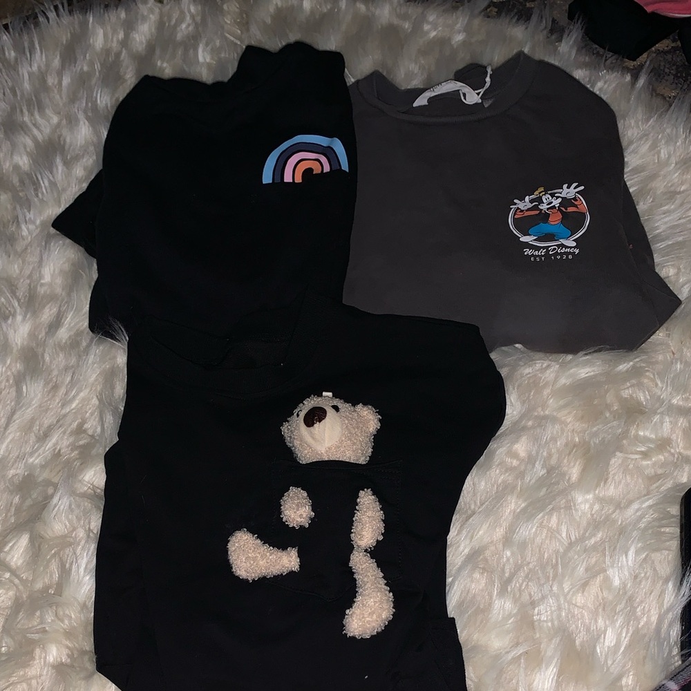 Black Women's Sweater with Teddy Pocket Accent bundle